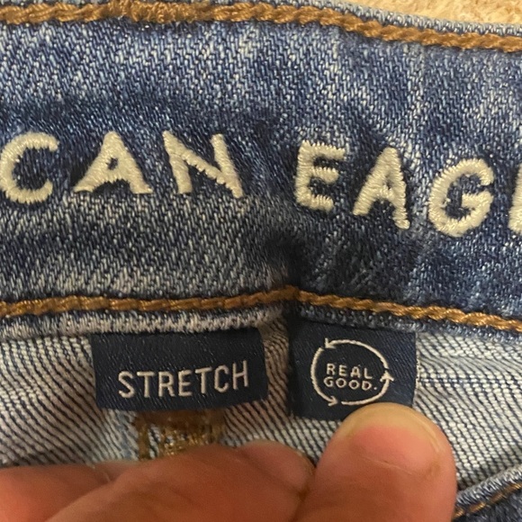 American Eagle Outfitters Size 8 Stretch Straight Leg Cropped Jeans - Picture 9 of 13